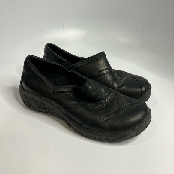 Merrell black leather Mocs size 6 - Picture 2 of 7